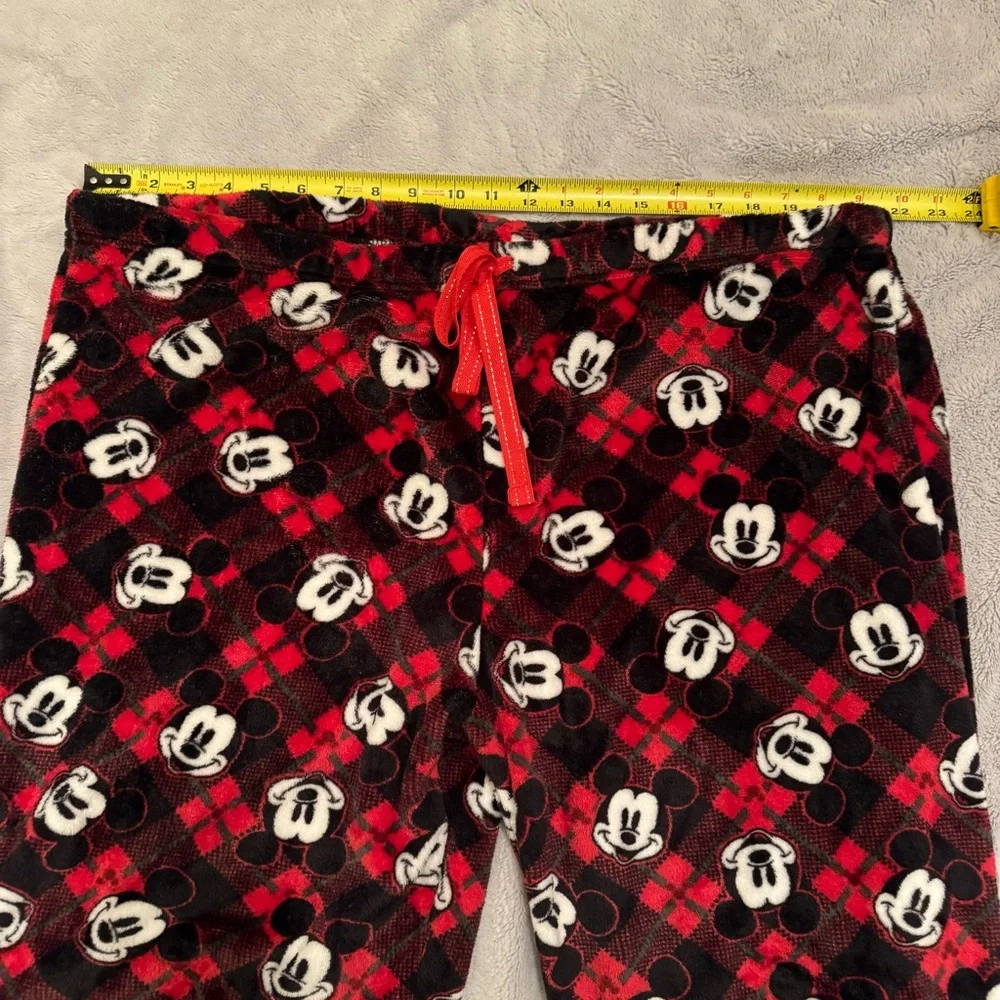 Disney Red and‎ Black Plaid Mickey Mouse Pajama Pants Size 1X - Picture 4 of 9